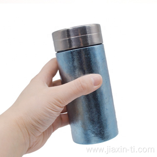 Ice pattern color friendly titanium bottle for gift